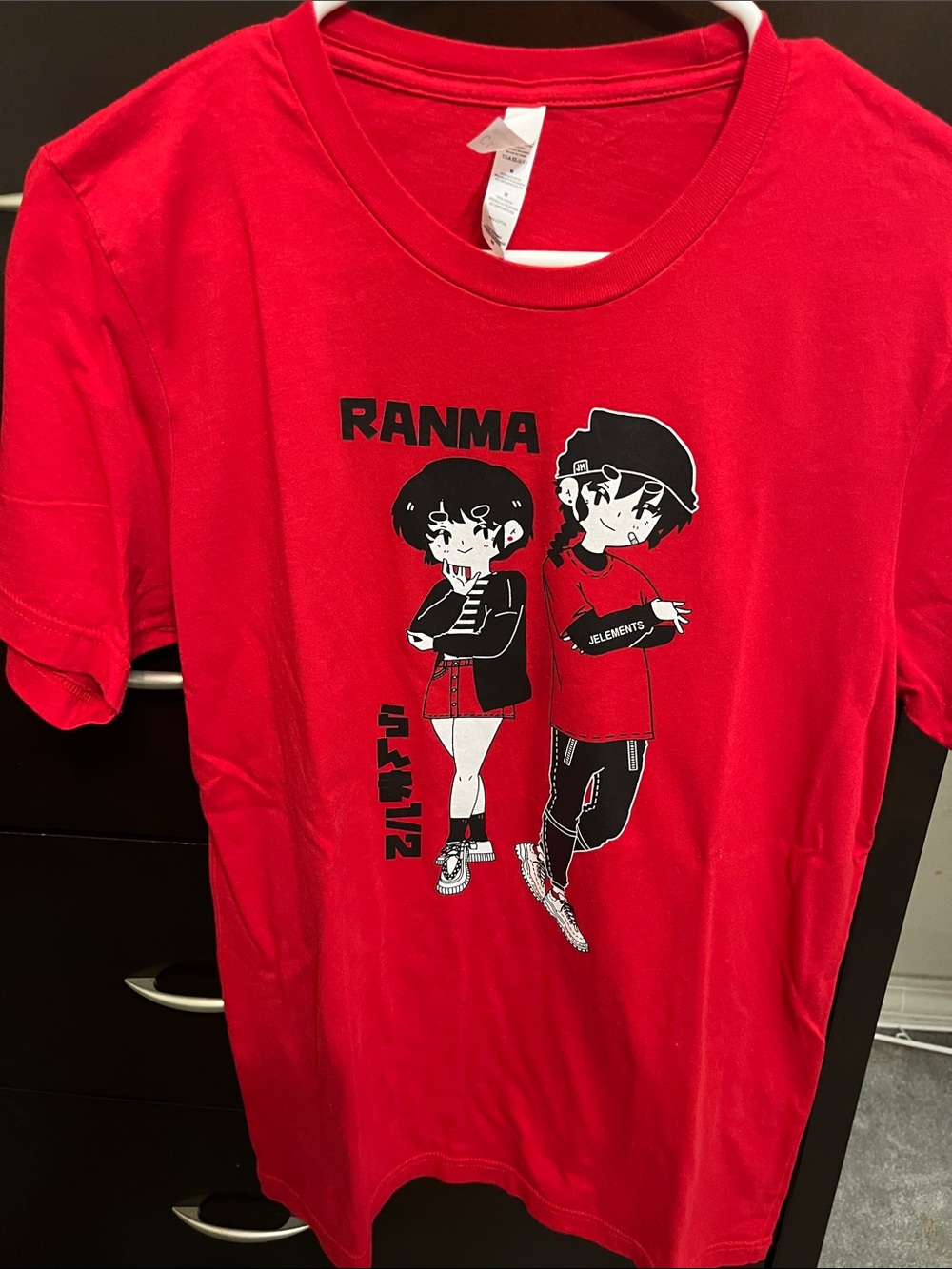 Ranma 1/2 Anime Graphic T-Shirt Adult Medium Red Bella + Canvas Manga Unisex